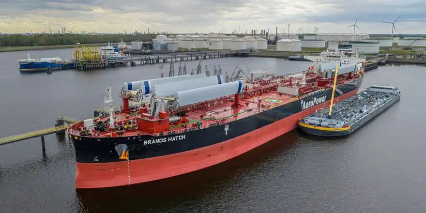 World’s first wind-assisted newbuild tanker arrives in Europe