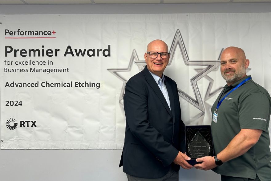 ACE lands premier award from global aerospace supplier