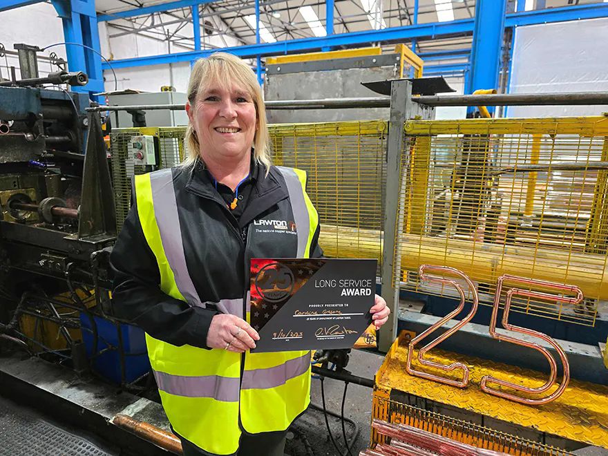 Engineering professional marks 25 years with Lawton Tubes