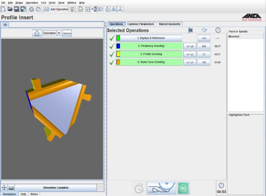 InsertsPRO software solution for automated grinding