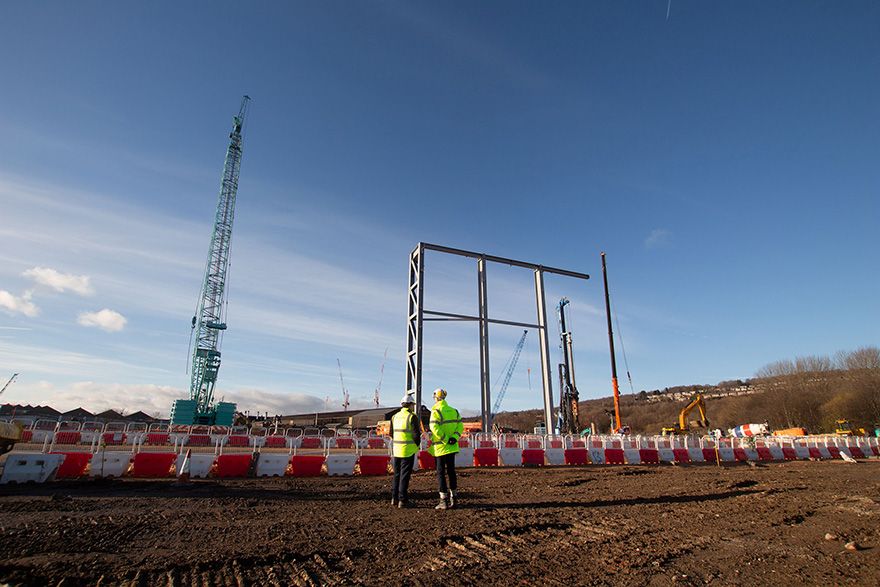 Steelwork starts on landmark new machine shop
