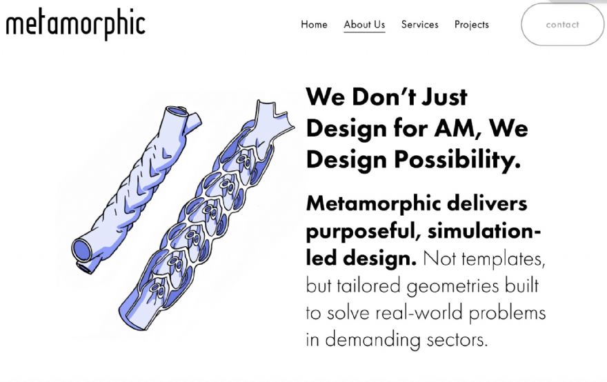 Metamorphic AM shows dynamic profile on new website