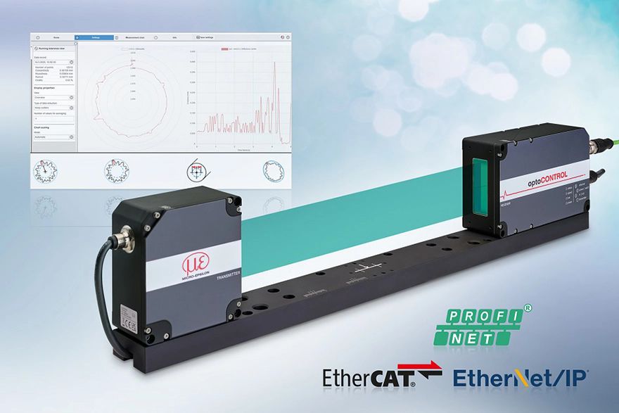 Optical micrometers now industrial ethernet compatible 