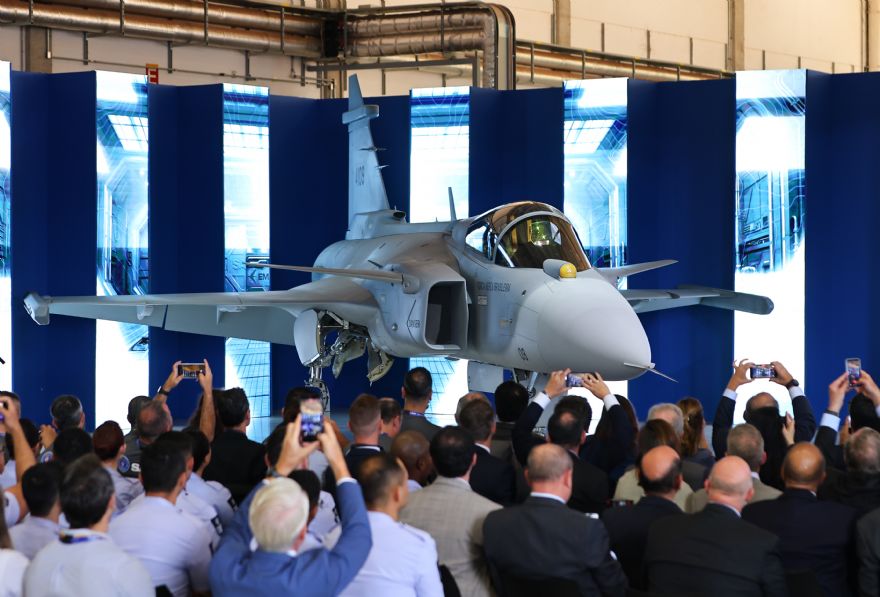 First Gripen E Fighter built in Brazil unveiled