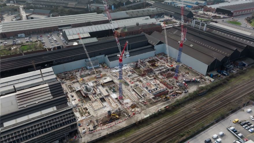 Aerial views show vast industrial development 