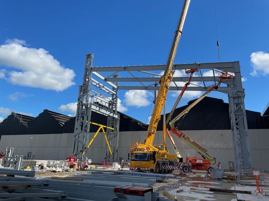 Steelwork assembly starts on new open die forge line