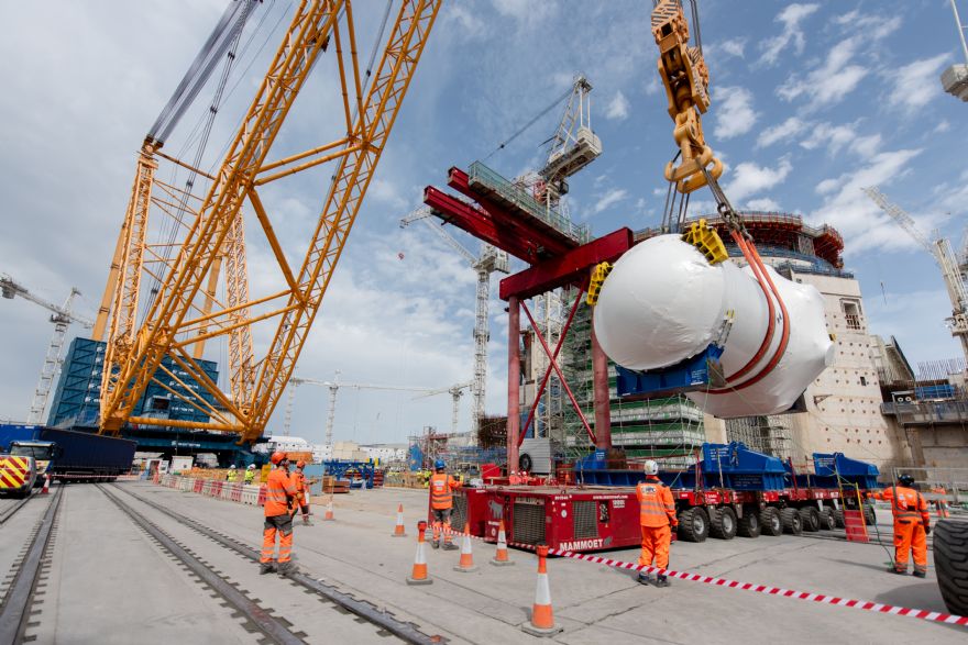 Hinkley Point C’s second nuclear reactor craned into place