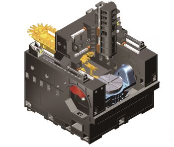 Universal gantry-style five-axis machining centre