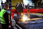 Plasma and flame cutting machine cell installed